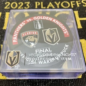 2023 Stanley Cup Finals Warmup Puck Vegas Golden Knights Game 4 Florida Panthers - Picture 1 of 12