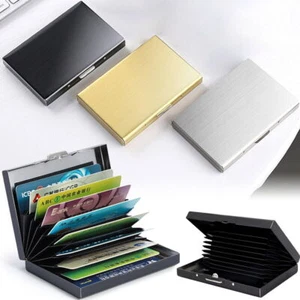 RFID CREDIT CARD HOLDER Scan Protected Aluminium Hard Case Security Wallet UK - Picture 1 of 27