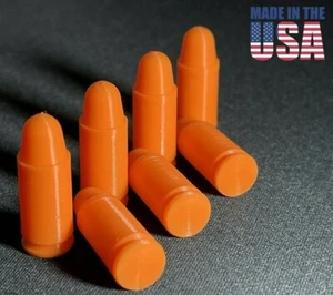 9mm Orange Dummy Rounds- Snap Caps - Dry Fire  Training. Reusable .TechStudio3D - Picture 1 of 12