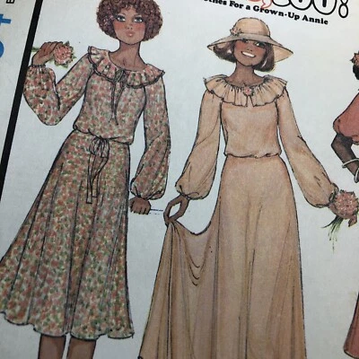 UNCUT Cottagecore Annie Dresses Vintage 1978 Simplicity 6064 Sz 10 Bust 32.5 - Image 1 of 4