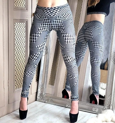 Alexander Mcqueen Patterned Stretch Leggings Pants Bottoms Jeggings S WAS £280 - Image 1 of 4