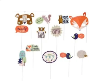 Bear-ly Wait Boy Blue Bear Cute Baby Shower Party Favor Photo Props - Picture 1 of 1