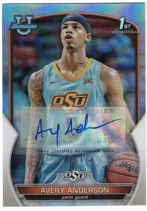 Avery Anderson 22/23 Bowman Chrome U 1st University Refractor RC Auto / 499 TCU - Bild 1 von 2