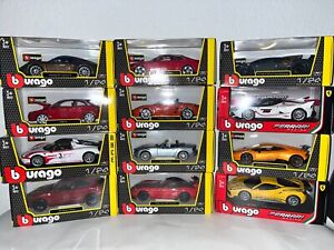 Bburago 1:24 verschiedene Modelle Ferrari, Lamborghini, Porsche, ec. Neu und OVP