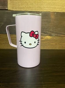 Hello Kitty Metallbecher heiß kalt rosa rosa Schleife Gesicht 20 Unzen Kawaii (NEU) Sanrio - Bild 1 von 6