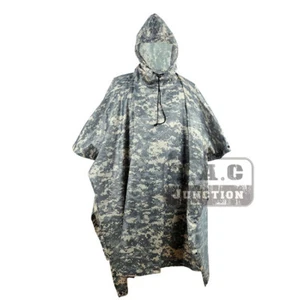 Tactical MultiUse Rip Stop Waterproof Rain Poncho Tarp Shelter Tent - Picture 1 of 10
