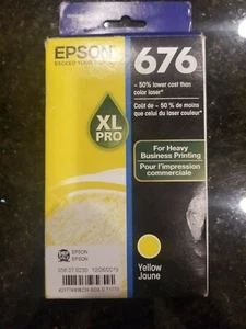 Epson T676XL420 DURABrite Ultra 676 Inkjet Cartridge Yellow Jaune Exp 3/2019 - Picture 1 of 1