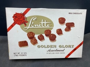 Vtg 1980s Linette 2 Lb Golden Glory Chocolate Assortment Empty Box - PA, USA - Picture 1 of 7