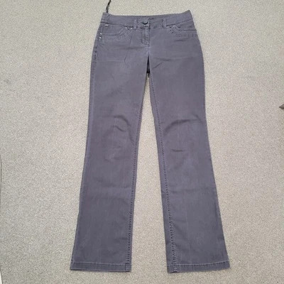 Per Una Jeans Womens Size 10 Long Grey Mid Wash Pisa Fit Soft Touch Roma Rise - Image 1 of 4