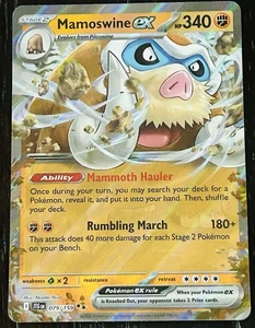Pokemon Journey Together Mamoswine ex - 079/159 - Double Rare - Near Mint - Picture 1 of 3