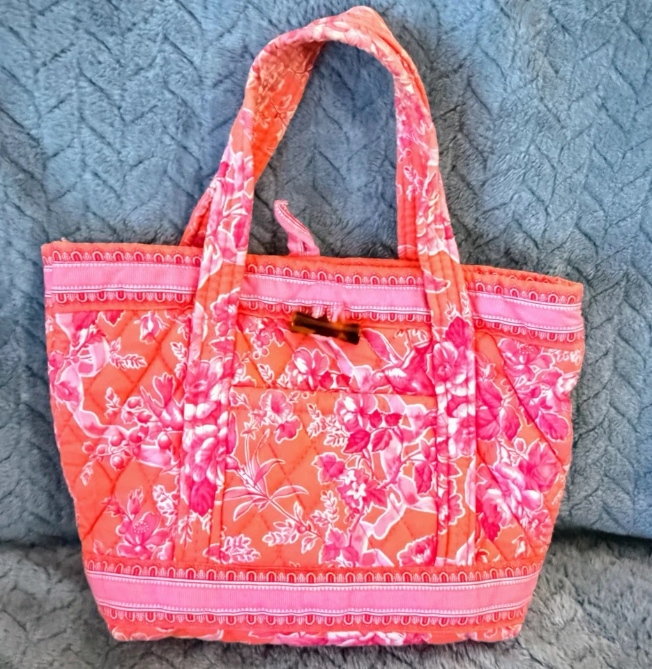 Vera Bradley Tote Purse Quilted Shoulder Bag In Pink - Image 1 of 4