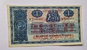 British Linen Bank £1 4 June 1956 - Picture 1 of 2