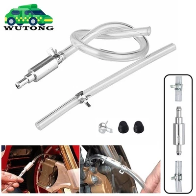 Car Motorcycle Clutch Brake Bleeder Hose One Way Valve Tube Bleeding Tool Set - Image 1 of 4