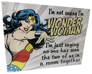 Wonder Woman Not Same Room DC Comics Blechschild Wanddeko 12,5" x 16" Made in USA - Bild 1 von 2