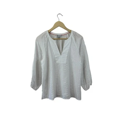 Tommy Bahama X-Small Marbella Bay Top Blanco Tencel Lyocell Algodón Mujer Foto 1 de 4