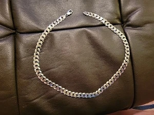 NECKLACE STERLING SILVER 925 LENGTH 24 INCH 12MM WIDE - Bild 1 von 4