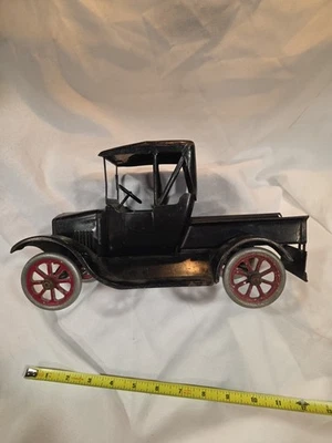 Antique 12" Buddy L 1920 Ford Model T Pressed Steel Flivver Pickup Truck - READ - Image 1 of 4