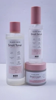 Set de crema y suero tónico para piel de caracol de vidrio Dearboo belleza coreana cuidado de la piel Foto 1 de 4