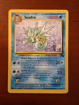 Pokémon TCG Seadra 42/62 Fossil English 1999 - Imagen 1 de 2