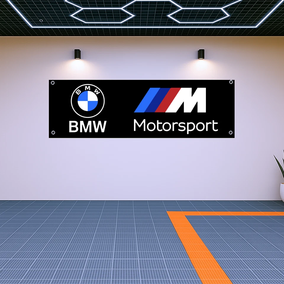 Decoration BMW Fans Banner 71x24in Garage Wall Decors Fans Gift - Image 1 of 1