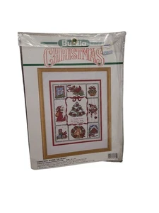 Vintage Bucilla Christmas Cross Stitch Kit Sealed - Picture 1 of 4