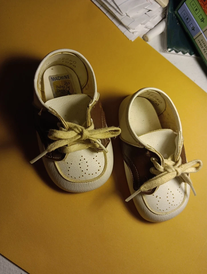 Zapatos Oxford Baby Ciervo Cuero Blanco/Marrón Talla 2 Niños Foto 1 de 4