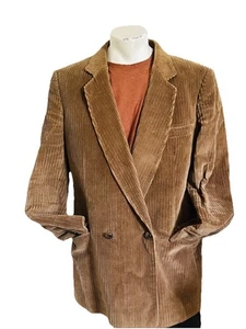 Jean Paul Gaultier Vintage Brown Corduroy Double Breast Jacket Blazer Men Sz 48 - Picture 1 of 15