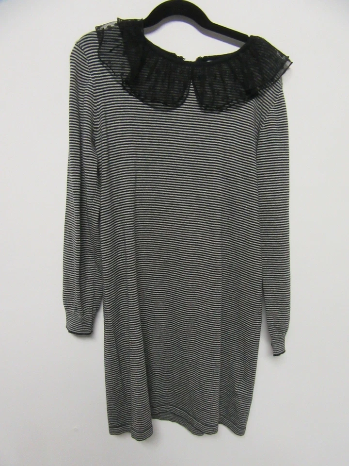 LITTLE MARC JACOBS Vestido Rayas Negro y Gris Niñas Talla 10Y Foto 1 de 3