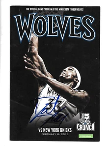 Minnesota Timberwolves DANTE CUNNINGHAM Signed autograph Wolves Game Program NBA - Picture 1 of 2