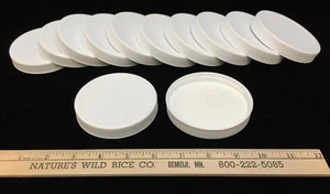 Lote de 12 frascos de masón tapa de sellado a prueba de fugas de plástico tapas acanaladas boca ancha - Imagen 1 de 2