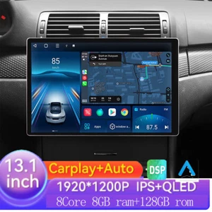 For BMW E46 Android 13 13.1" Car Radio GPS Stereo Touch 8+128GB Apple CarPlay - Picture 1 of 24