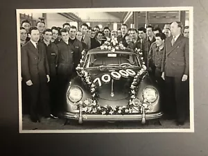 1956 10,000th Porsche 356 Produced Factory Museum Issued Postcard - RARE!! L@@K - Picture 1 of 2