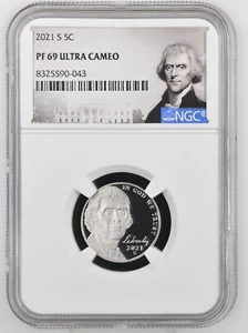 2021 S Jefferson Nickel 5C NGC PF69 Ultra Cameo - Picture 1 of 2