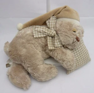 OURS BEIGE - LA GALLERIA- AUTHENTIQUE- couché,avec bonnet.28 cm - Photo 1/2