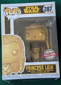 Pop! Vinyl Star Wars Princess Leia Gold Metallic Special Edition GOLD #287 - Picture 1 of 8