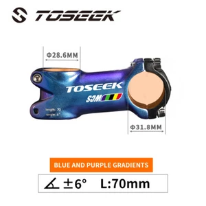 Hot Aluminum Alloy Mountain Bike Stem 6/17° Road Bicycle Stem 28.6/31.8*60-110mm - Picture 1 of 16