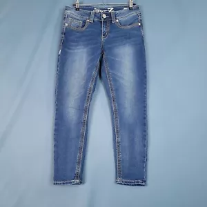 Seven 7 Women's Denim Ankle Pants Skinny Fit Blue Size 10 - Picture 1 of 12