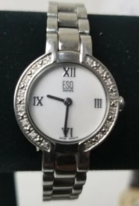 ESQ Movado Women's E5402 Mother of Pearl Stainless Steel Diamond Watch - Picture 1 of 7