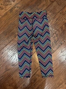 Gap Girls Size Large Athletic Active Multicolor Chevron Capri Pant, B#3 - Picture 1 of 3