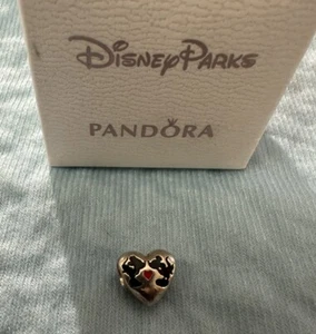PANDORA STERLINGSILBER CHARM " DISNEY MICKEY & MINNIE KISS BELIEVE IN MAGIC " - Bild 1 von 8