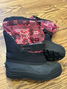 Columbia Powderbug II Red/Black Kids Big Girls' Waterproof Snow Boots Size 3 AD - Picture 1 of 8