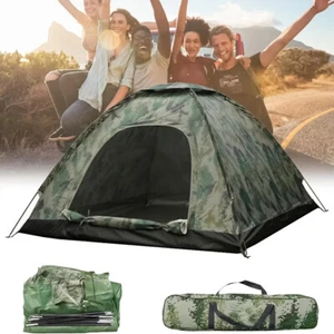 Camping Tent 3-4 Person Waterproof 4 Season Outdoor Hiking Family Camo Tents - Picture 1 of 15