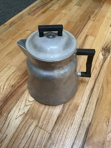 Vintage Coffee Pot - Wear Ever Aluminum 10-12 Cups # 3016 - Made In USA #2119974 - Picture 1 of 11