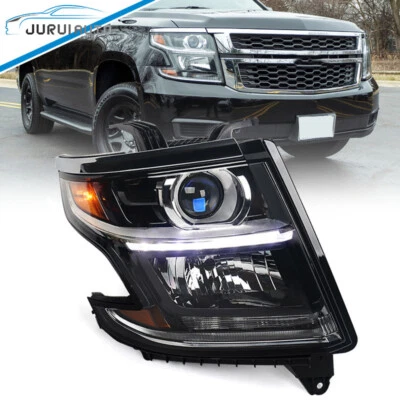 Passenger Headlight For 2015-2020 Chevy Tahoe Suburban Halogen Projector Lamp RH Foto 1 de 4