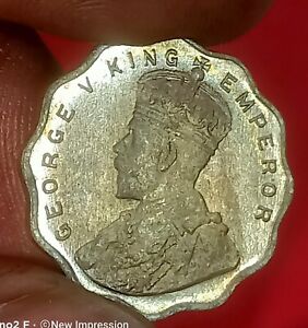 BRITISH INDIA KING GEORGE V 1923 ONE ANNA GEM BUNC VERY RARE COLLECTABLE GRADE