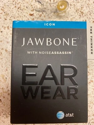 USED! Jawbone ICON "The Thinker" Black w/Noise Assassin Bluetooth Headset Parts - Image 1 of 4