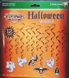 Vintage Beistle Halloween Whirls, Ghost, Bats, 15" to 25.5" long! - Picture 1 of 3