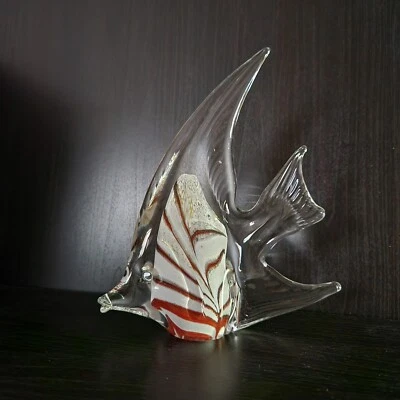 Josef Marcolin Red Crystal Fish Art Glass Sculpture Paperweight Signed Sweden - image 1 of 4