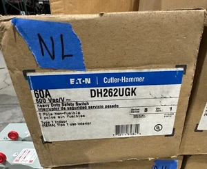 Nuevo Martillo Cutler DH262UGK 60 Amp 600v 2p. Interruptor de seguridad no fusible desconexión - Imagen 1 de 1