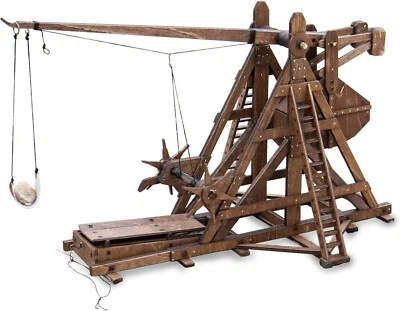 3D Wooden Trebuchet Puzzle with Functional Catapult - STEM Project for Ages 14+ - Image 1 of 4